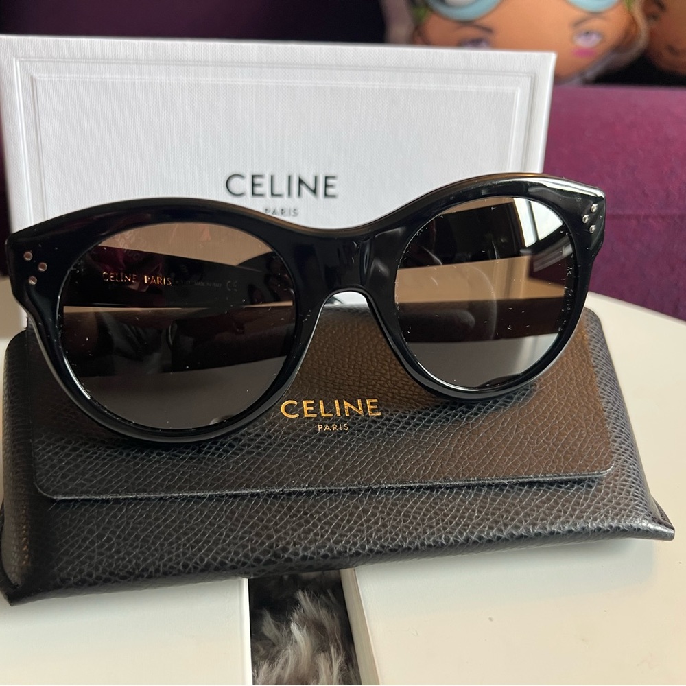 New Celine Black Round Sunglasses CL540170I